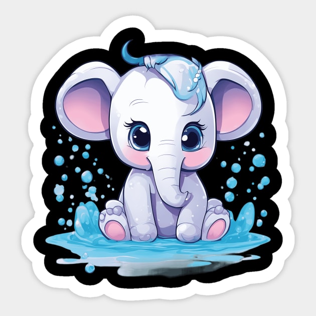 Baby Elephant Sticker by animegirlnft